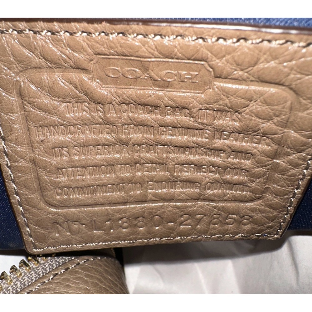 Coach Hobo Bag Womens Large Taupe Pebble Leather Crossbody 27858 - Picture 3 of 16
